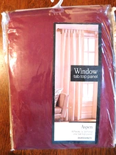 PAIR OF TAB TOP WINDOW PANELS, BURGANDY, 40" X 84" EACH
