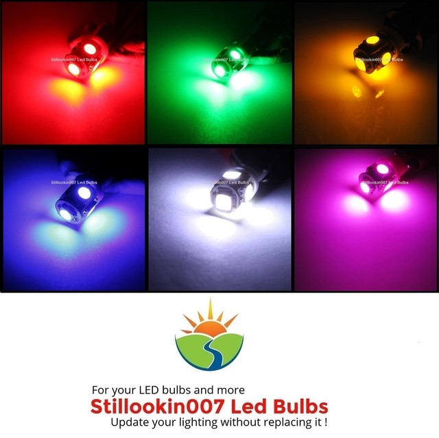 12 X T5 Landscape Light Bulbs 9led Upgrade / You Get All 6 Colors for