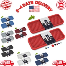 2 Pcs Silicone Sink Organizer Tray Sponge & Soap Holder for Kitchen & Bathroom