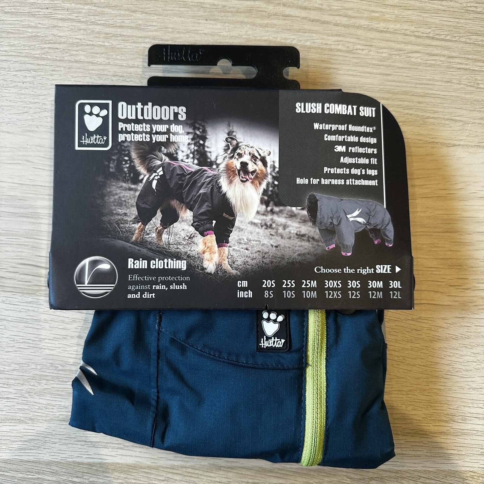 Hurtta Outdoors Slush Combat Suit Dog Rain Coat Border Terrier Juniper