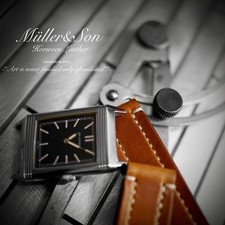 Cinturino orologio Müller&Son Horween pelle 20 mm marrone chiaro per Jaeger-LeCoultre Reverso