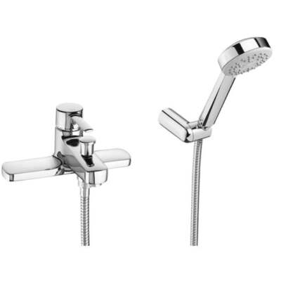 Roca Victoria Badewanne Dusche Mischbatterie mit Duschset Deckmontage - Chrom