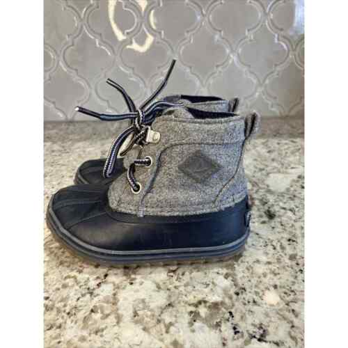 Sperry Top-Sider Bowline Duck Boot Winter Navy/Grey Synthetic 6M Toddler Size - Afbeelding 1 van 9
