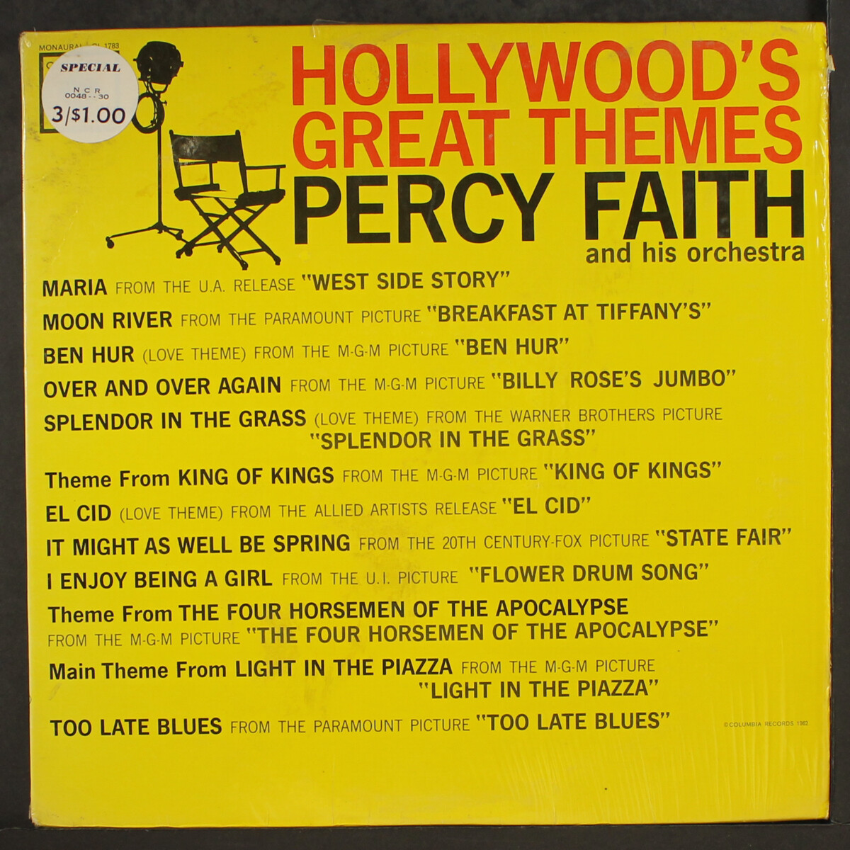 洋楽 Percy Faith Great Movie Themes LP RARE* Vintage Vinyl LP Record - Percy Faith Great Movie