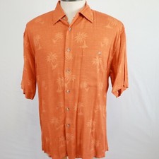 Pierre Cardin Shirt Mens Large Hawaiian Tropical Casual Button Up Short Sleeve
