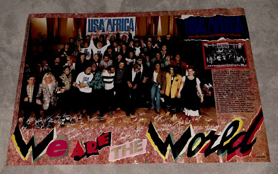 VINTAGE 1985 MICHEAL JACKSON “WE ARE THE WORLD” Verkerke Poster
