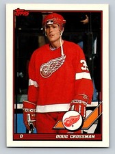 1991 Topps 341 Doug Crossman Detroit Red Wings