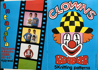 STRICKMUSTER Clowns 5 Intarsien Pullover Designs Weinmütze Happy Gary Kennedy