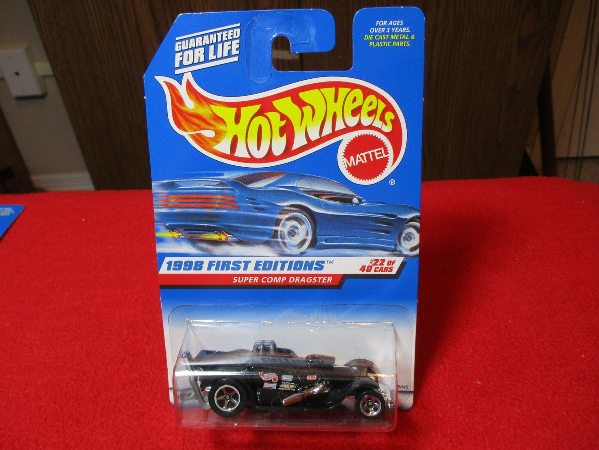 Hot Wheels 1998 First Editions Super Comp Dragster (B) Black Die
