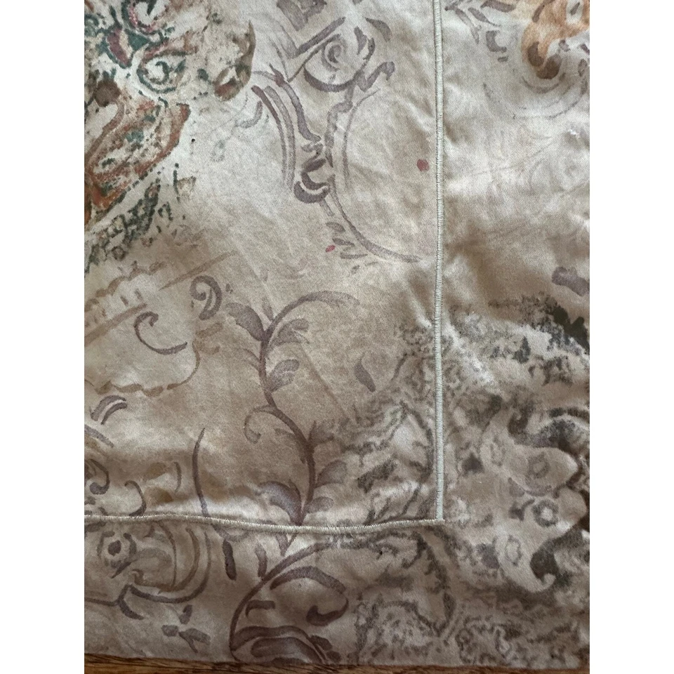 Ralph Lauren Home Verdonnet Paisley King Almohada Sham Algodón Satén Beige Marrón Foto 3 de 4