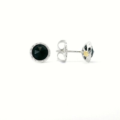 Tacori Silver Black Onyx Stud Earrings