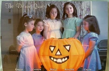 Vintage Dionne Quintuplets Halloween post card Quints Canada Rare