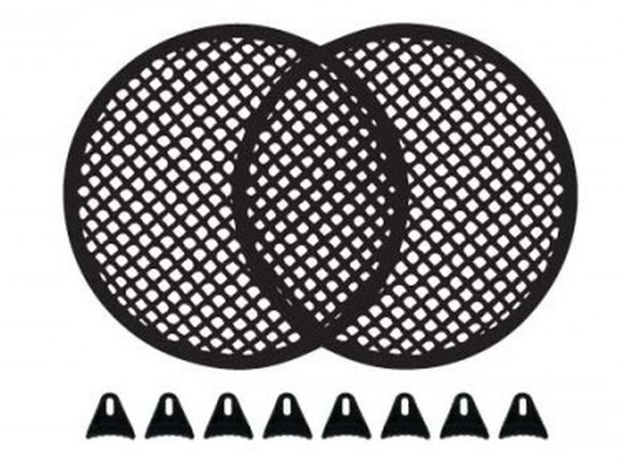 1 Pair 18" SubWoofer Mid range Metal Mesh Waffle Speaker Gri