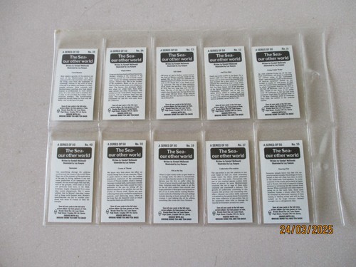 Brooke Bond The Sea our other World 1974 Full set of 50 Cards in plastic sleeves - Picture 9 of 11