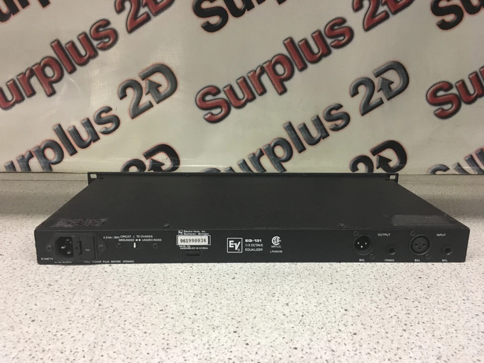 Electro-Voice EQ-131 31 Band 1/3 Octave Mono Graphic Equalizer XLR, 1/4" TRS - Image 4 of 4