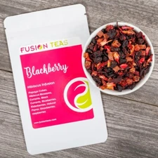 Blackberry Hibiscus Fruit Tea - Herbal Loose Leaf Tisane - Fusion Teas