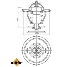 NRF 725214 THERMOSTAT, COOLANT FOR ACURA,ALFA ROMEO,ALPINA,ARO,AUDI,BERTONE,BMW,