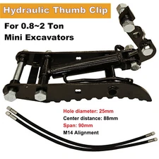 Hydraulic Thumb Clip Micro Mini Excavator Attachment Small Digger L Bracket