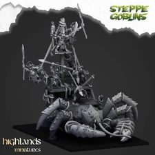 Mounted Coast Goblins on Giant Crab - Highlands Miniatures 28mm