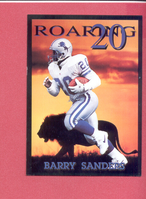1993 Skybox BARRY SANDERS Detroit Lions Roaring 20's Insert Card
