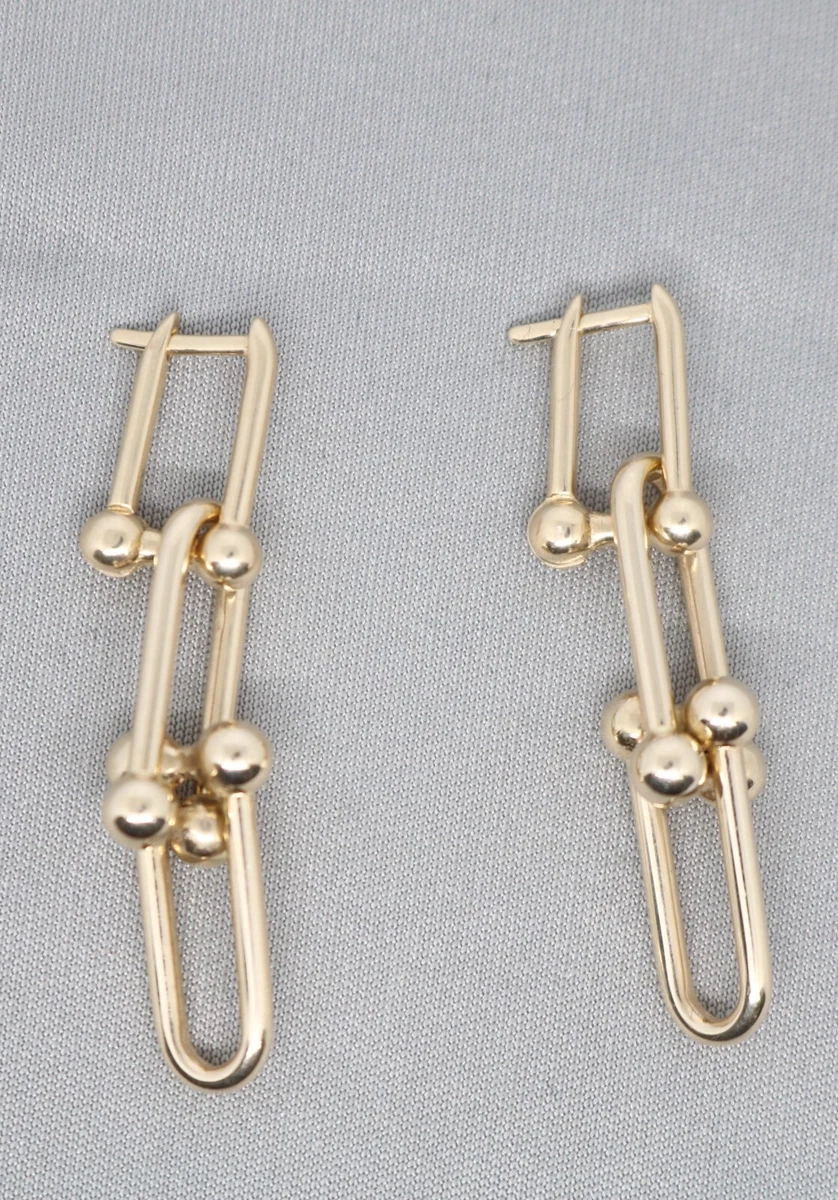Pendientes De Clip Para Mujer De Oro 14K - Sin Perforación, Hipoalergénicos, 28 Mm, 5 G
