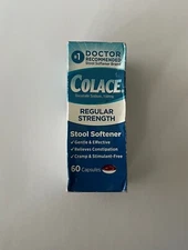 Colace Regular Strength Stool Softener 100mg 60ct, NEW DMGD BOX FREE SHIP 11/25
