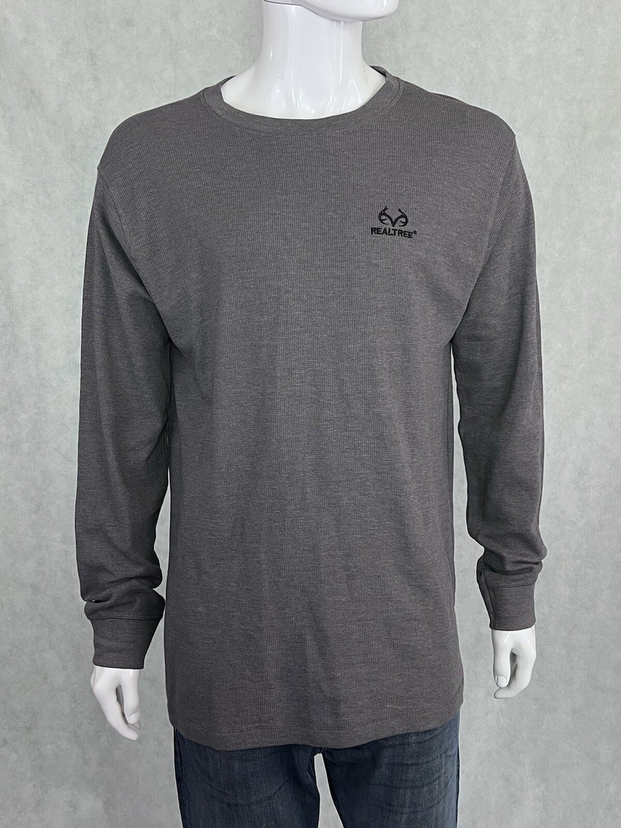 Realtree Mens crewneck Thermal 2XL Gray long sleeve NWT