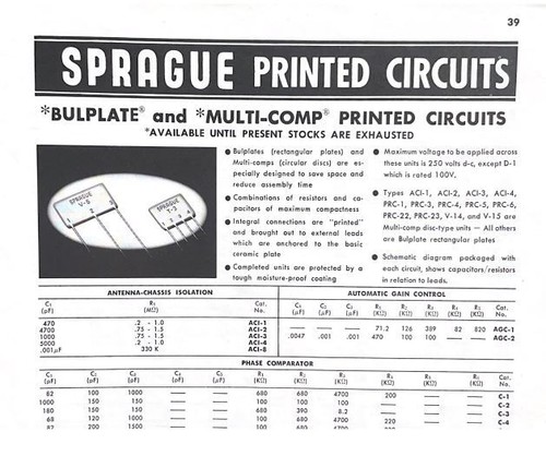 Vintage TC-27 SPRAGUE Printed Electronic Circuit PEC BULPLATE 6 LEADS 1pc - Picture 2 of 2