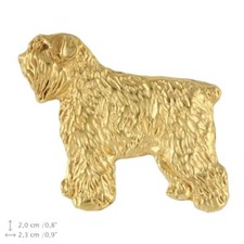 Bouvier des Flandres (corps), broche couverte d’or qualité supérieure Art Dog FR