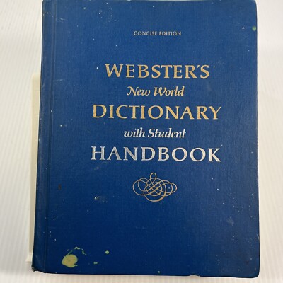 Websters New World Dictionary with Student Handbook VTG Textbook Concise Ed