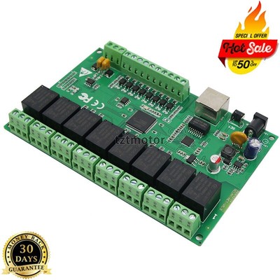 8 Channel Relay Network IP Relay Web Relay Dual Control Ethernet RJ45 interface