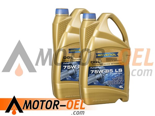 8 (2x4) Liter RAVENOL DGL SAE 75W-85 GL-5 LS, Getriebeöl Made in Germany - Bild 1 von 2