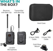 Movo Wmx-7 Vhf 12-channel Wireless Lavalier Microphone System With 1 Receiver, 1