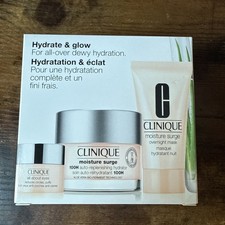 Clinique Skin School Hydrate Glow set Moisture Surge 100h All About Eyes NIB
