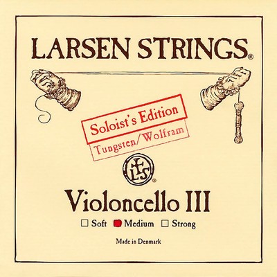 Larsen Strings Soloist Edition Cello G String 44 Size Medium Tungsten, Ball End