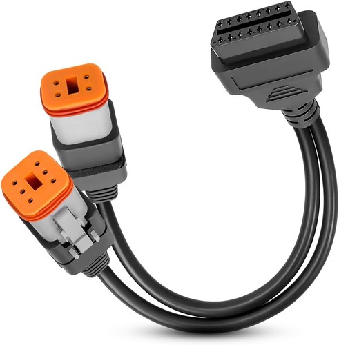 Motorcycle OBD2 Diagnostic Adapter fit for Harley, 4pin+6pin 2 in 1 Connector - Picture 2 of 7