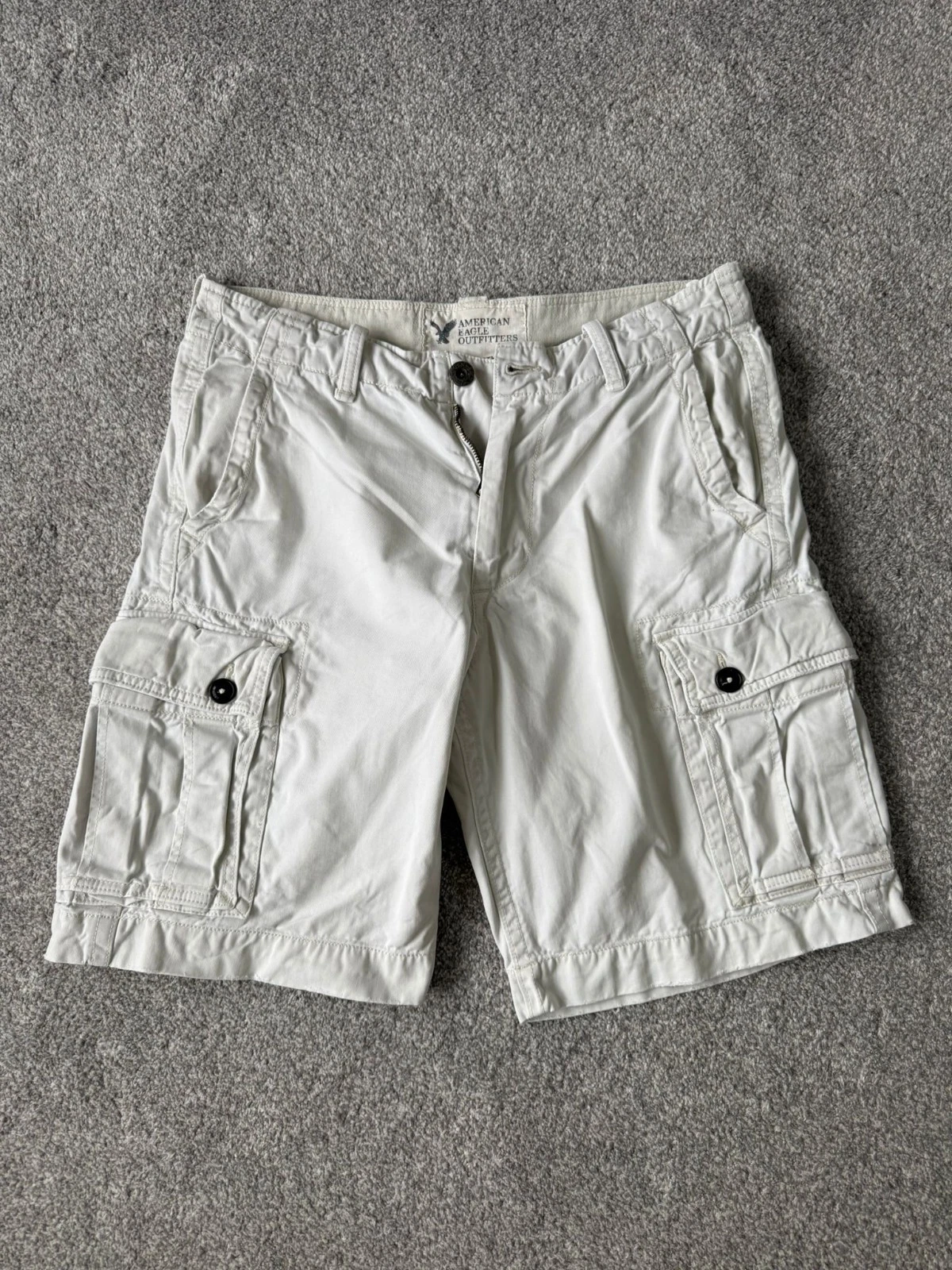 American Eagle Cargo Shorts Mens W32 Cream Beige Utility Combat Cargo Shorts Cla
Opens in a new wind
