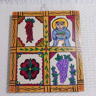 Retablo By Roberto Gonzales " The kitchen Prayer" signed 2009