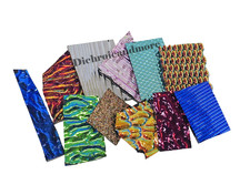 New 4 oz. Assorted Dichroic Glass TEXTURES on Black - 90 COE