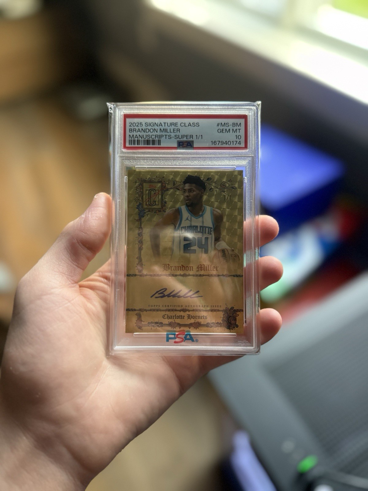 2025-26 Topps Signature Class Brandon Miller Auto Superfractor 1/1 GEM 10