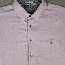 Ted Baker London Shirt Mens Size 6 Purple Pocket Casual Button Up Short Sleeve