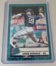 2019 Donruss Optic Chris Paddack RC Teal Velocity Rated Rookie Holo SP /35