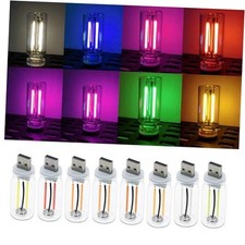 8 PCS USB LED Car Interior Atmosphere Light, 8 Colors Touch Control Plug-in