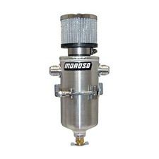 Moroso Aluminum Breather Tank 1 Quart Dual 10an Inlets Bolt On 85468