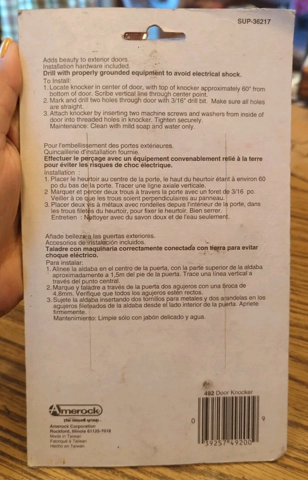 Vintage Amerock Carraige House Door Knocker New Antique English NOS Solid Brass Foto 2 de 3