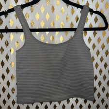 Seamless gray crop top tank bralette Size M