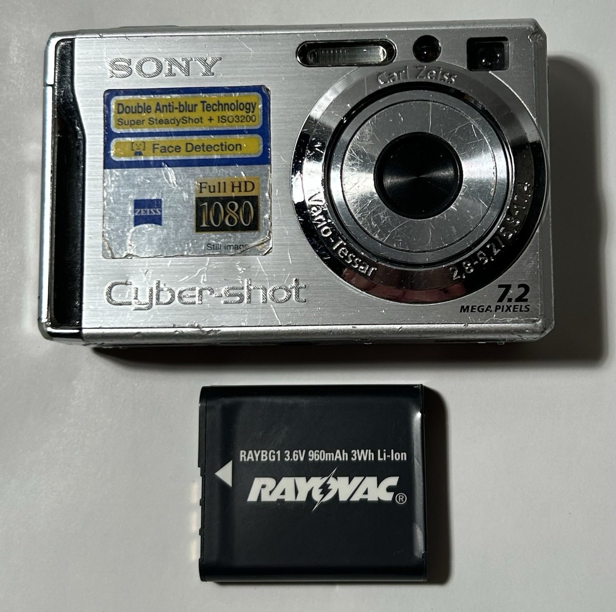 Sony Cyber-shot DSC-W80 Digital Camera Optical Zoom Silver TESTED