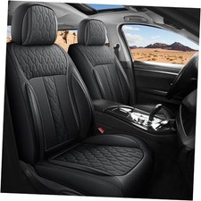 Car Seat Covers Full Set, Waterproof and Breathable Nappa Full set Black