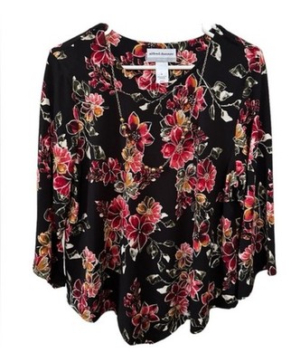 Alfred Dunner size PL floral top stretch multicolor