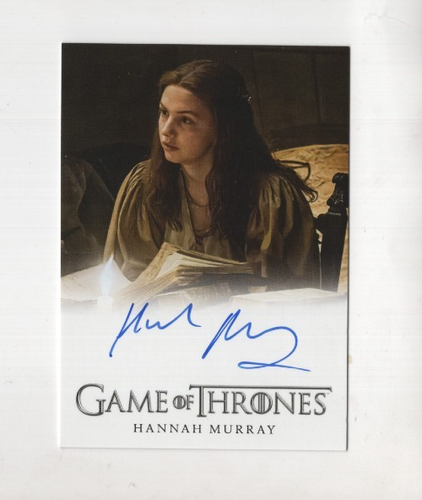 HANNAH MURRAY AUTOGRAPH GAME OF THRONES GREAT HOUSES GILLY AUTO CARD ...